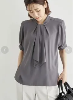 美品　ロペピクニック　2way半袖ボウタイブラウス　38