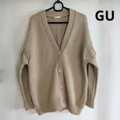 GU ジーユー Vネック カーディガン ベージュ XL