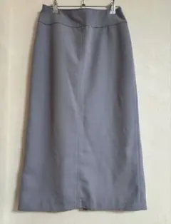 水色 タイトスカート 後方スリット