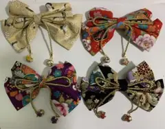 まとめ売り 和装髪飾り 4点セット 花柄 リボン 新品