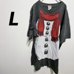 USA古着 アルスタイル Tシャツ だまし絵 半袖 L 灰 綿 00s Y2Kのサムネイル