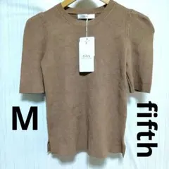 【早い者勝ち】新品 fifth 半袖ニット ブラウン Mのサムネイル