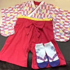 ベビー袴ロンパース70cm＋草履風ソックス