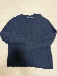 Polo Ralph Lauren ネイビー ケーブルニット XL