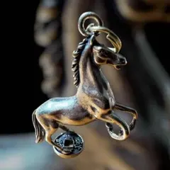 真鍮　馬　招財進宝　キーホルダー　キーリング　ゴールド