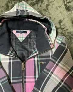 【希少】【美品】TOMMY チェック柄 フルジップ パーカー ジャケット