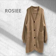 ROSIEE　ロージー　Vネックロングカーディガン　ベージュ　ふわふわ　美品のサムネイル