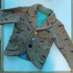 95cm JUNK STORE 楽器・音符柄 スウェット地 ジャケット