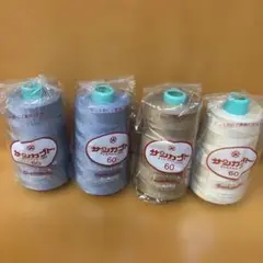 【新品】ミシン糸 #60 サンカブト　4色セット