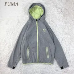 PUMAジップアップ フーディー パーカー グレー
