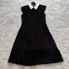 2way✨フォクシーニューヨーク　白襟　ワンピース　プリーツ　フレンチスリーブのサムネイル