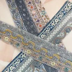 201.インド刺繍リボン ハギレセット