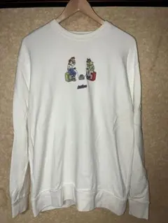 【美品】Left Alone 白スウェット　トレーナー