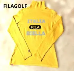美品♦FILAGOLF タートルネックシャツ 黄色　長袖レディースウエア