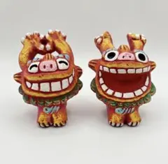 米子焼 シーサー「ワッショイ」　沖縄 守り神 金運 陶器のサムネイル