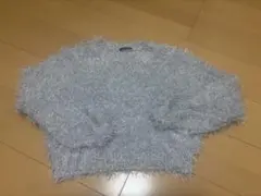 SUREVE ラメシャギーニットライトグレー　Lサイズ