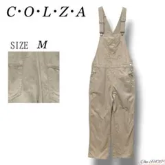 訳あり【コルザ】オーバーオール ベージュ M 綿100% 可愛い オールシーズン