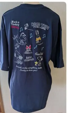 スヌーピー　ヴィンテージプリント オーバーサイズTシャツ　ネイビー　新品タグ付きのサムネイル
