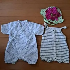 ロンパース・カバーオールと帽子のセット