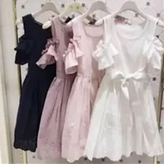 evelyn オフショルワンピース ネイビー