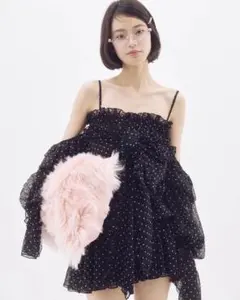 Poppy あさぎーにょ tule tunic チュールチュニック 黒 ブラック