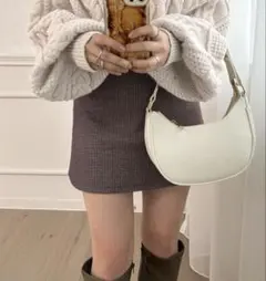 GRL インパン付き千鳥格子チェック台形スカート