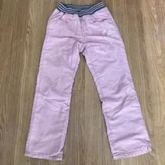 Secret Heart 裏起毛　ピンクロングパンツ　130 裏ボア　フリース