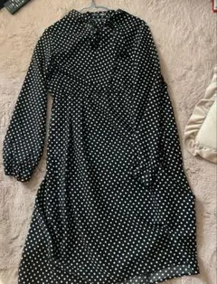 水玉 ロングワンピース