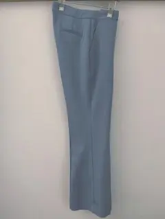 未使用Basement online フレアスラックス M 水色ブルーグレー