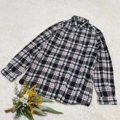 【ユニクロ】メンズ プランネルチェックシャツ 長袖 大きいサイズ XL ○