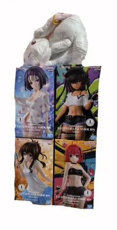 ToLOVEるダークネス美少女フィギュア 4体セット ＋キュウべえぬいぐるみ