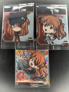 エヴァンゲリオンウエハースシール3 アスカ　3点
