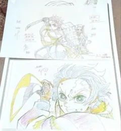 【新品】鬼滅の刃 遊郭編 ufotable 特典 複製原画 竈門炭治郎 宇髄天元