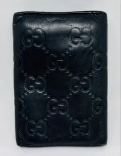 GUCCI グッチ キーケース 6連 ブラック レザー GG柄