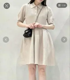 snidel ストラクチャードニットポロワンピース　スナイデル春服　本日まで