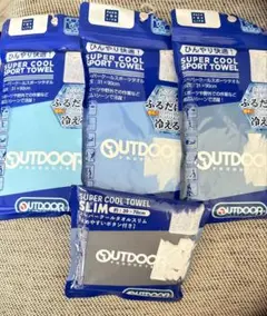 OUTDOOR クールタオル 冷んやりタオル　4枚セット
