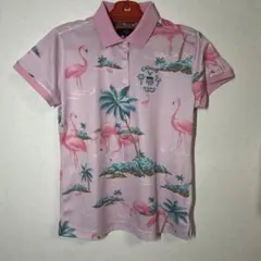 Callaway フラミンゴ柄 ポロシャツ 半袖