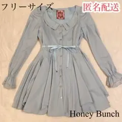 フレアミニワンピース フリーサイズ ライトブルー ハニーバンチ 平成 姫ギャル