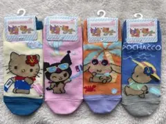 【新品】サンリオ キャラクターズ スニーカー丈ソックス23〜25cm 4足