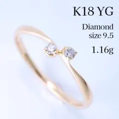 ✨美品✨K18YG 計0.23ct 天然ダイヤモンド リング約12号 2.3g - メルカリ