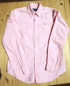 RALPH LAUREN SPORTピンク ボタンダウンシャツ コットンM