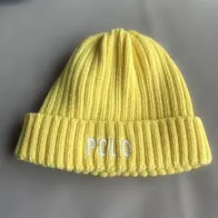 POLO ニット帽 イエロー 46-50cm
