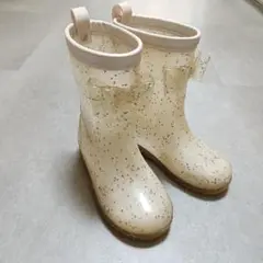 アンパサンド ラメ入りリボン長靴 18.0cm レインブーツ
