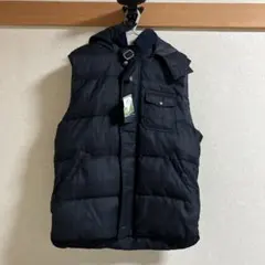 ダウンベスト　L　フェザー　8990円＋税　紺×チェック