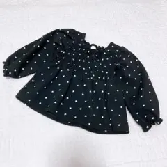 Cottoli ハート トップス ブラック 95cm