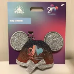 香港ディズニーランド20周年限定 イヤーハットマスコットチャーム シルバー