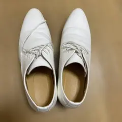 ホワイト ドレスシューズ メンズ　結婚式