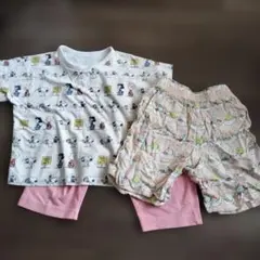 スヌーピー柄パジャマセット＆すみっコぐらしリラコ 100cm