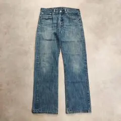 リーバイス501 Levis W33 ブルーデニム 青 古着 ヒゲ 18924