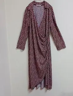 Kayme 花柄ラップドレス Peony Grey ピンク系 13号 Kayme 花柄ラップドレス Peony Grey ピンク系 13号 - メルカリ
